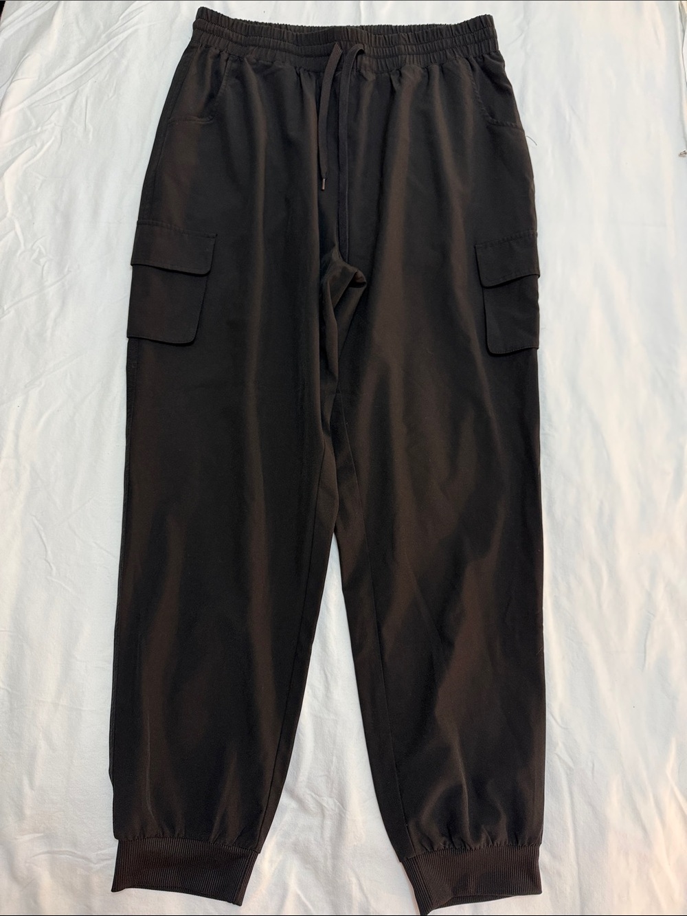 Ci Sono - Black Cargo Sweatpants with Drawstring